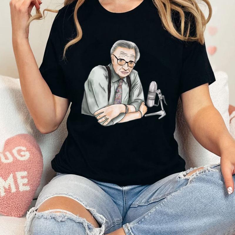 Larry King In Watercolour Rip Shirts