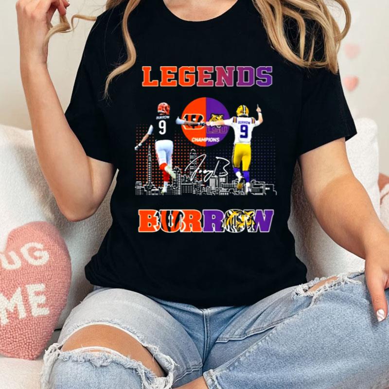 Legends Cincinnati Bengals Lsu Tigers Joe Burrow City Signatures Shirts