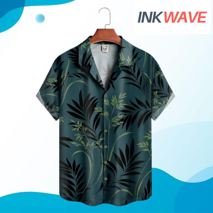 Palm Tree Leaf Deep Green Hawaiian Shirt