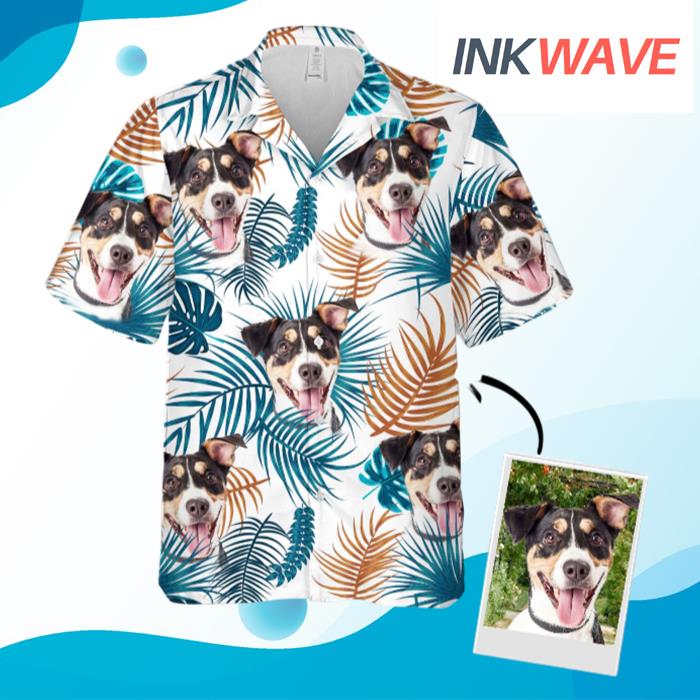 Personalized Leaves Pattern Gift For Pet Lovers Hawaiian Shirt