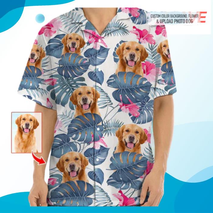 Personalized Photo Upload Dog Hawaiian Shirt