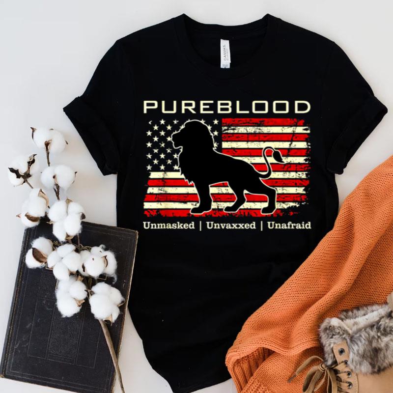 Pureblood Movement Pureblood Medical Freedom Lion Usa Flag Shirts