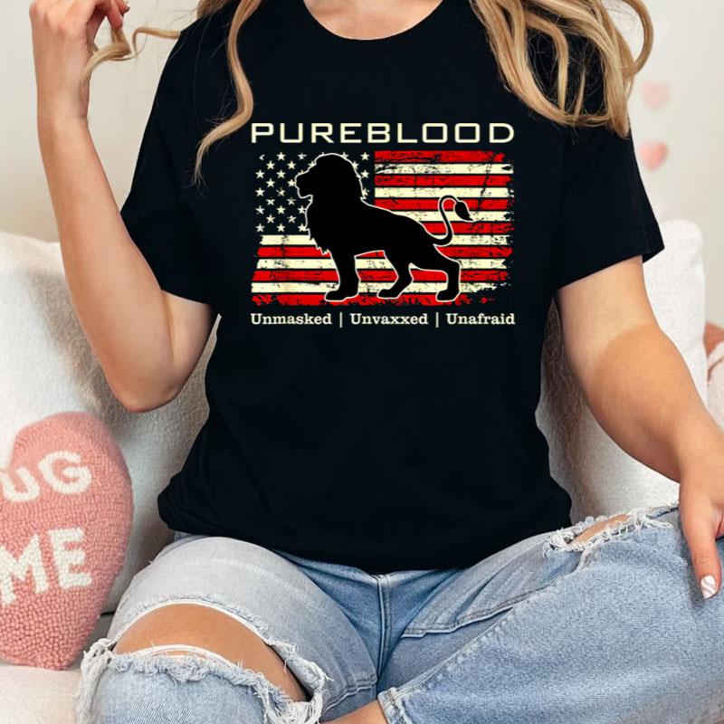 Pureblood Movement Pureblood Medical Freedom Lion Usa Flag Shirts