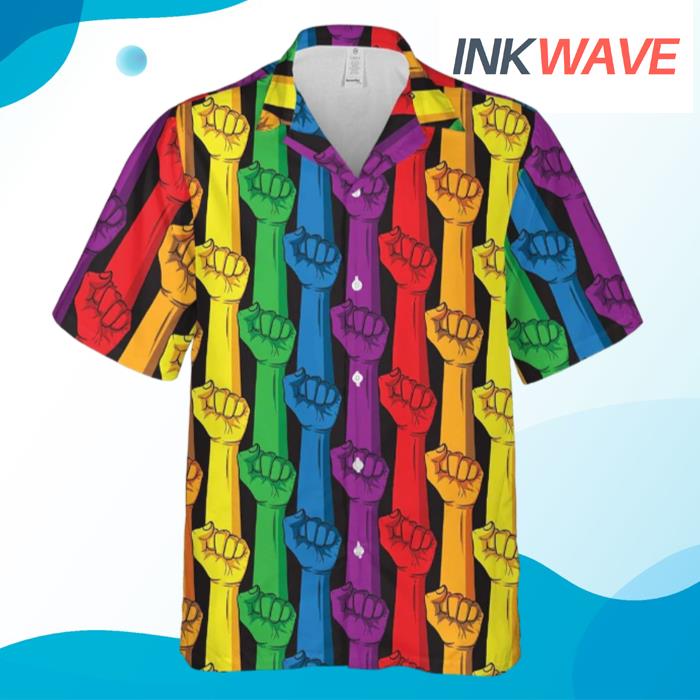 Rainbow Color LGBT Pride Ally Hawaiian Shirt