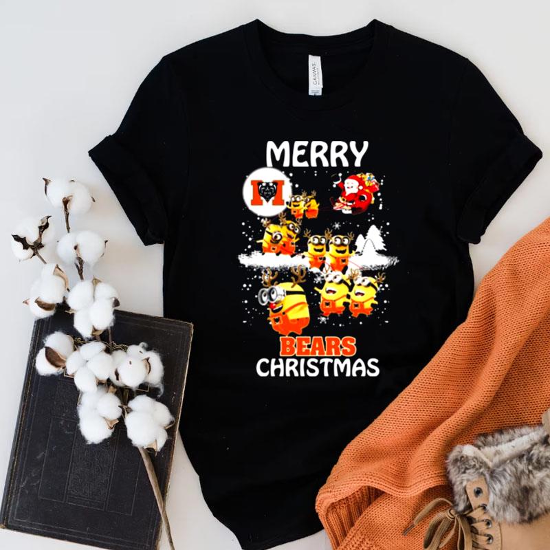 Santa Claus With Sleigh Minions Mercer Bears Christmas Shirts