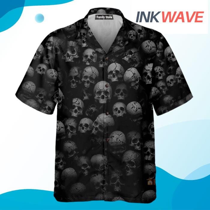 Skull Black Hawaiian Shirt