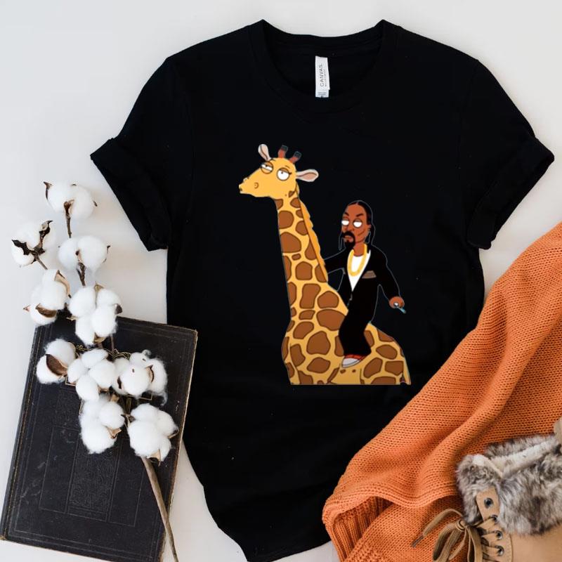 Snoop Dogg And Giraffe Cartoon Shirts