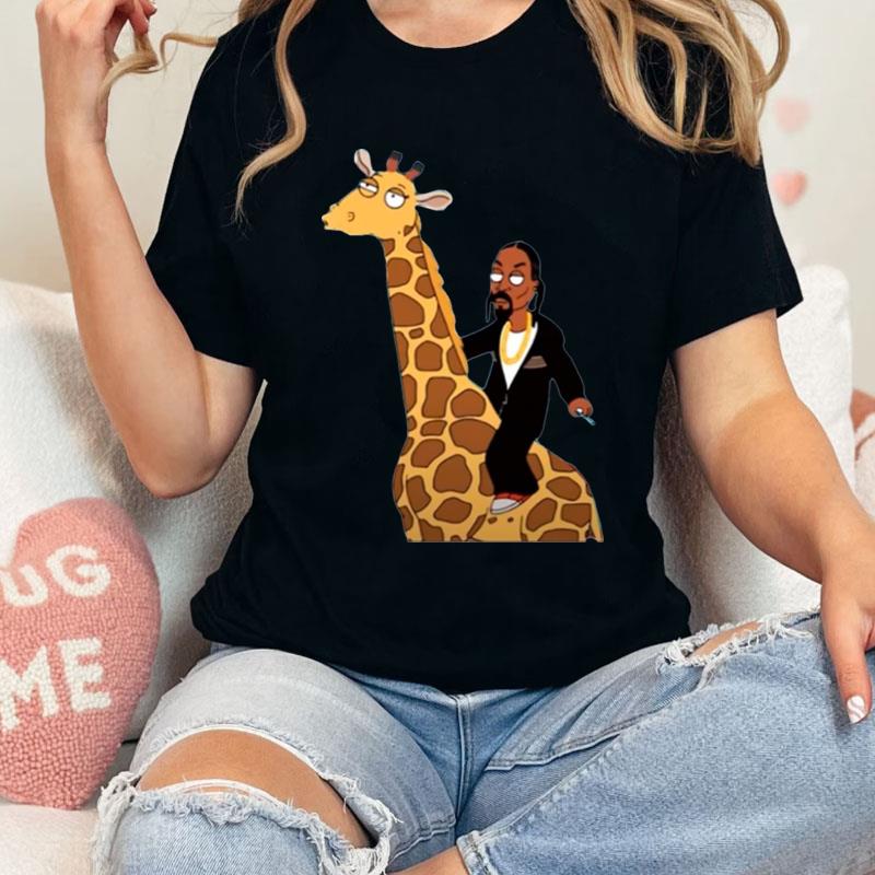 Snoop Dogg And Giraffe Cartoon Shirts