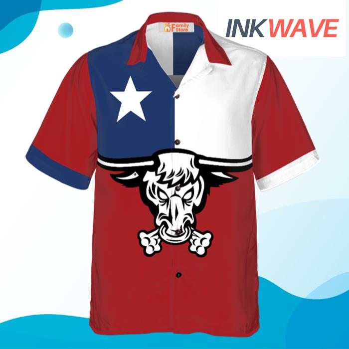Texas Longhorns The Lone Star State Of Texas Flag Hawaiian Shirt