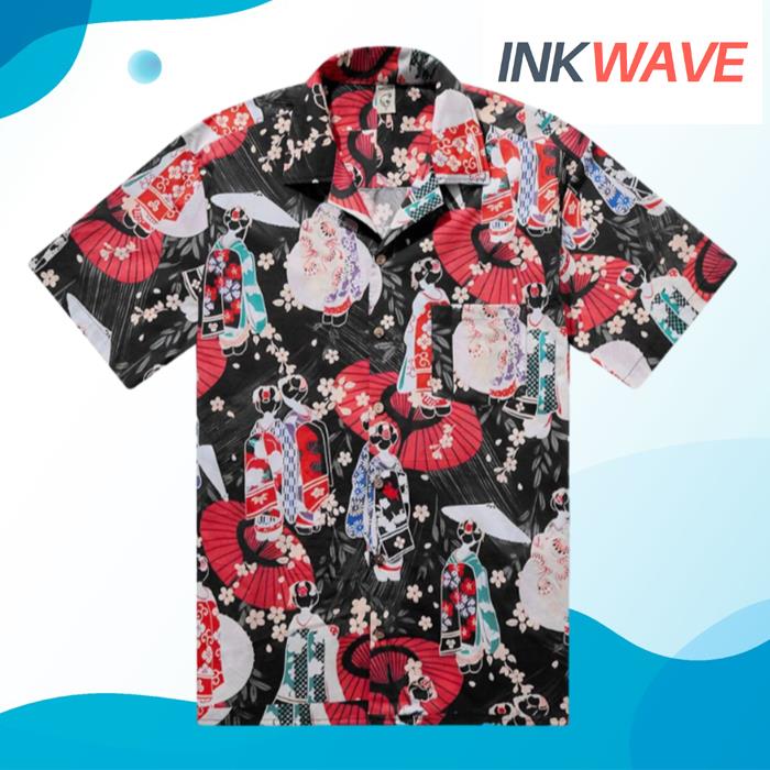 Ukiyoe Kimono Girl Hawaiian Shirt