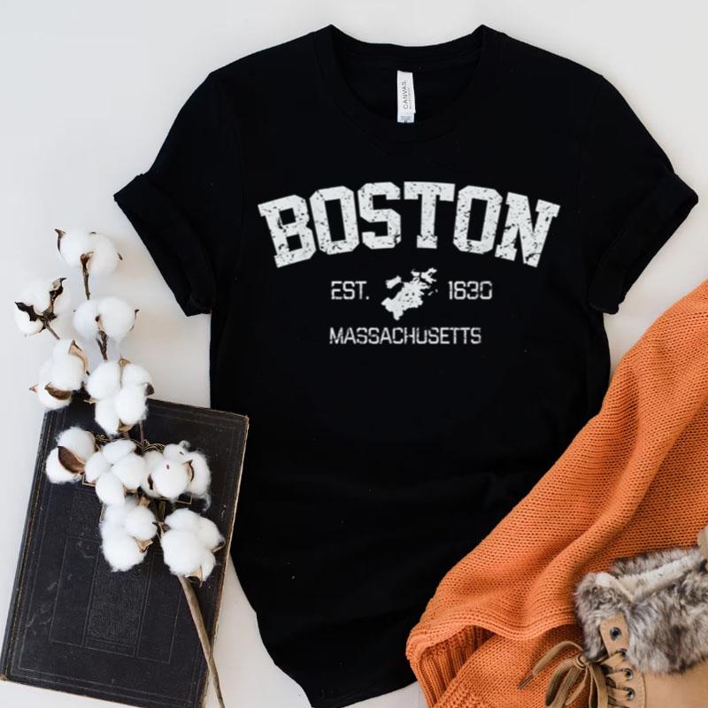 Vintage Boston Massachusetts Est. 1630 Souvenir Gift Shirts