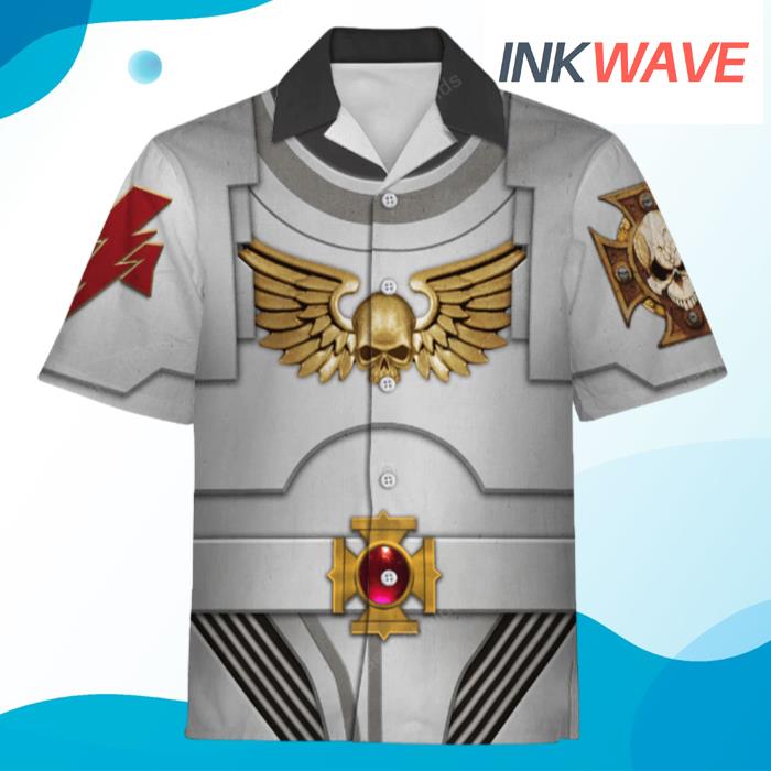 Warhammer Terminator Armor White Scars Hawaiian Shirt